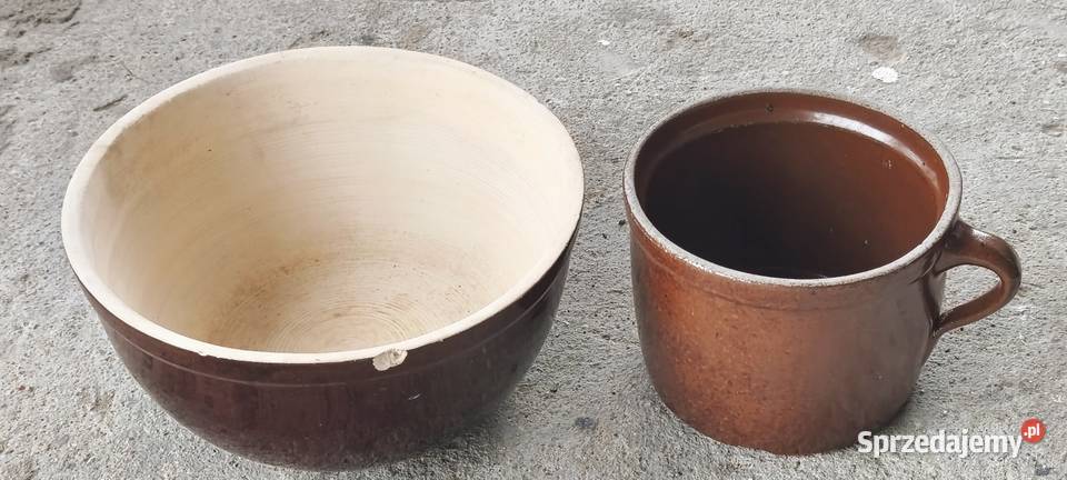 Garnki kamionkowe kolekcjonera antyki lubelskie