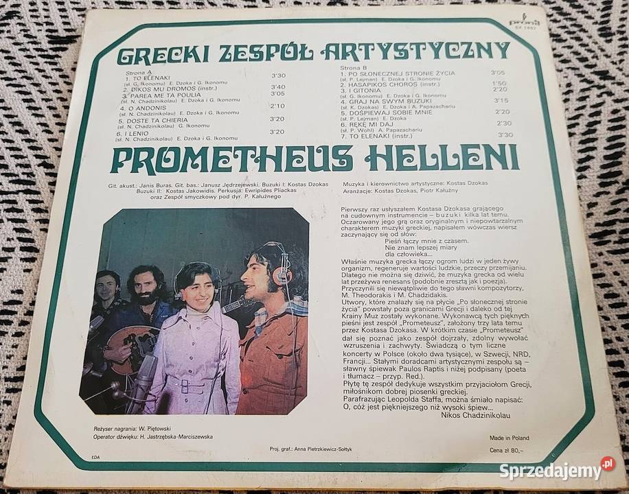 Prometheus Słonecznej Stronie Życia płyta z roku Chełmno