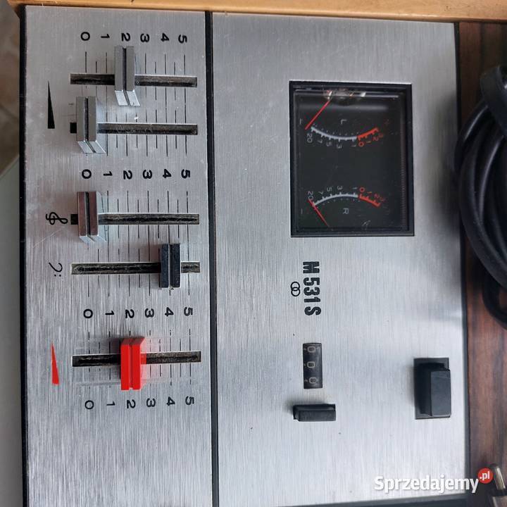 Magnetofon PRL sluchawki kolumnyTonsil dodatki