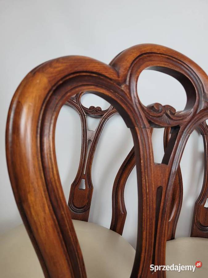 4 Krzesła w stylu Anne Queen 49cm Krzesła Białogard