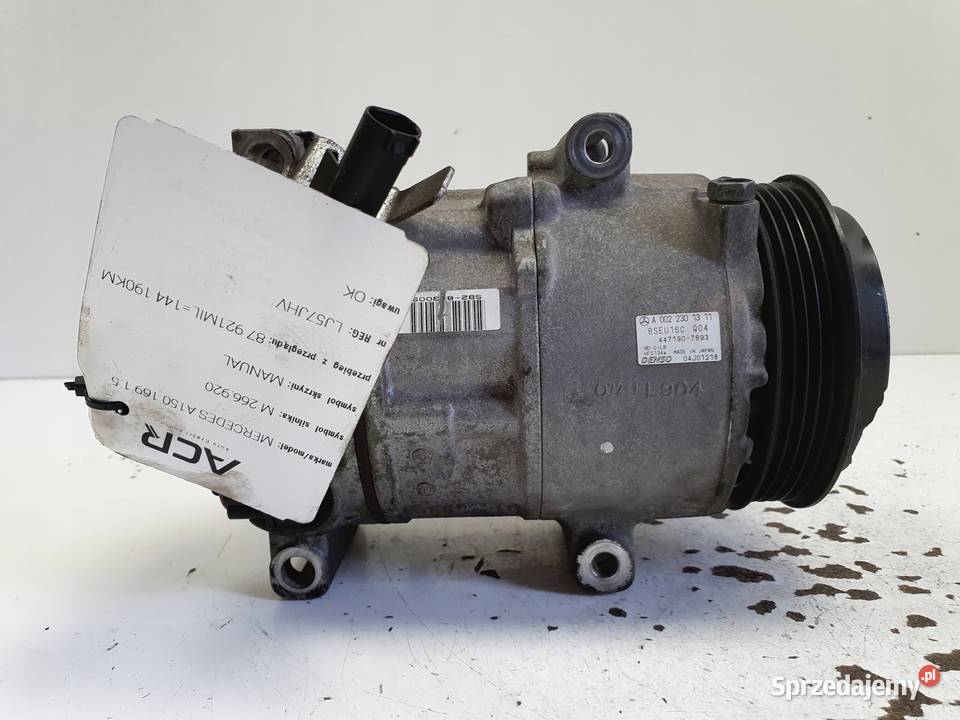 SPRĘŻARKA KLIMATYZACJI Mercedes W169 15 8V Chełm