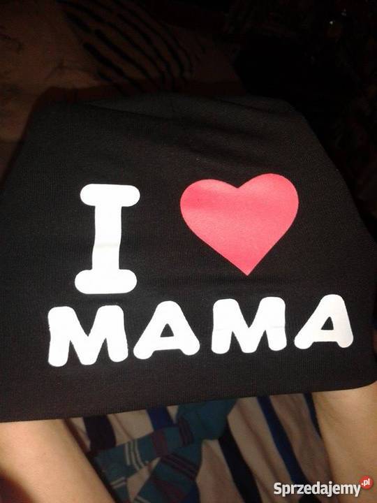 Czapka I love mama papa czarny Włocławek