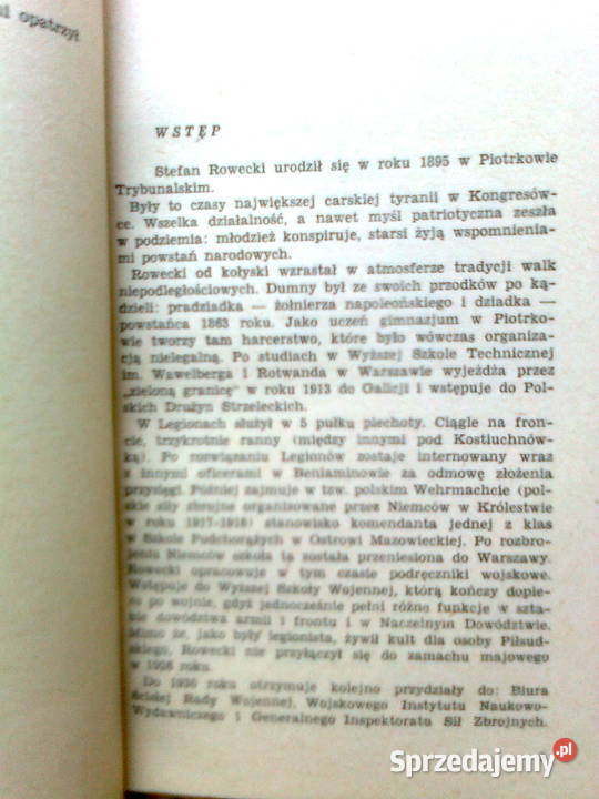 Stefan Rowecki Grot Wspomnienia i notatki Rok wydania 1957 Warszawa sprzedam