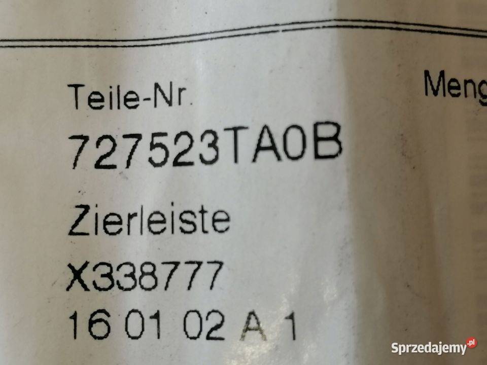 NISSAN ALTIMA LISTWA SZYBY PRZEDNIEJ 727523TA0B Pleszew