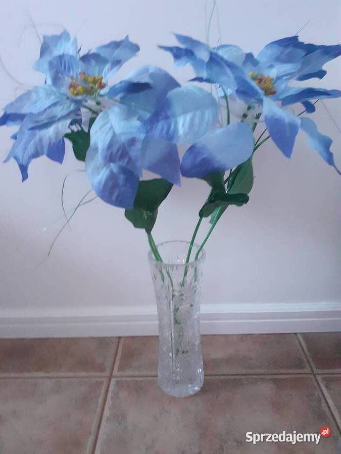 Kwiaty sztuczne do wazony stroika odcienie błękitu Dekoracje i ozdoby Gdańsk