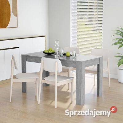 vidaXL Stół jadalniany szarość betonu 140x745x76 mazowieckie Warszawa