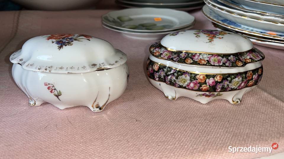 Puzderko z porcelany Sygnowane Z pięknym dekorem Gdańsk sprzedam