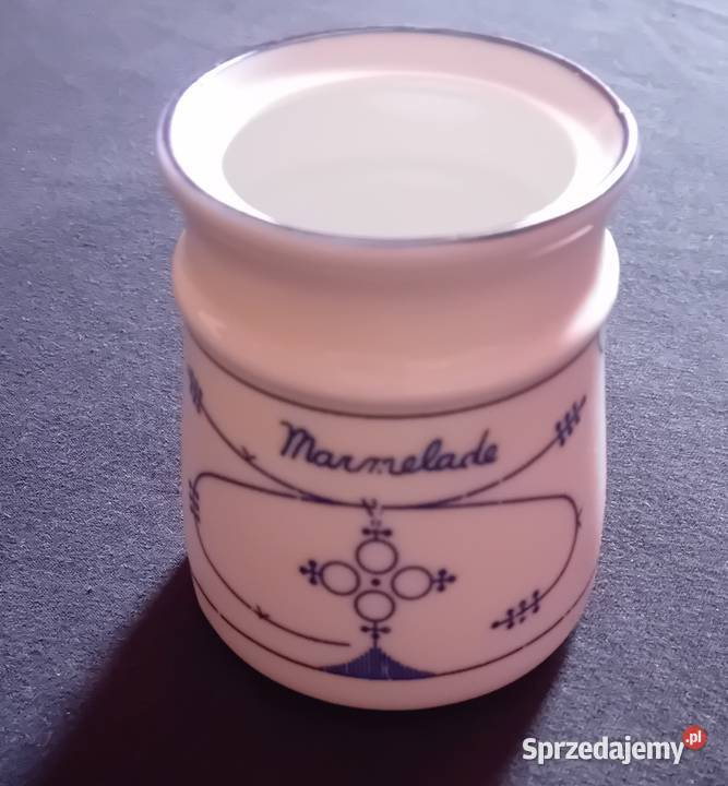 Porcelanowy pojemnik na marnoladę wzór słomkowy Porcelana i szkło Koźminek