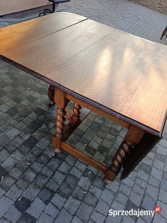 Stół dębowy rozkładany ciężki Dom i Ogród kujawsko-pomorskie Lipno sprzedam