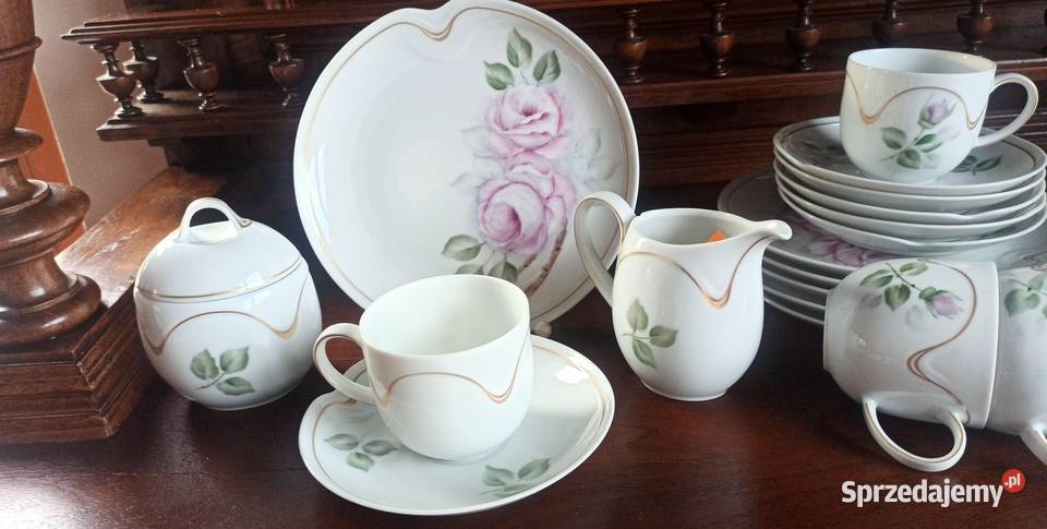 Serwis kawowy Kaiser Biała porcelana fantazyjny Gdańsk sprzedam