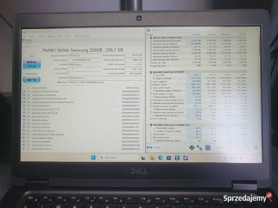 Dell Latitude 5490 i78650U 16GB RAM SSD 256GB Intel Core i5 Gliwice