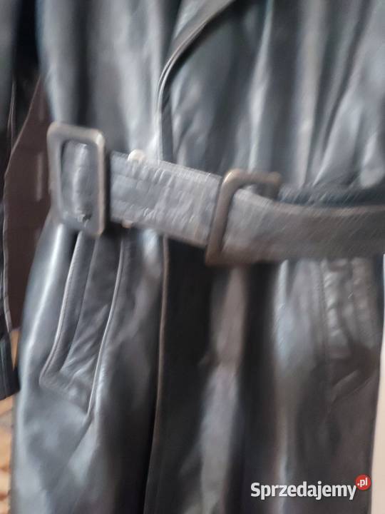 Niemiecki skórzany płaszcz oficerski z czasów ll podkarpackie Dulcza Wielka