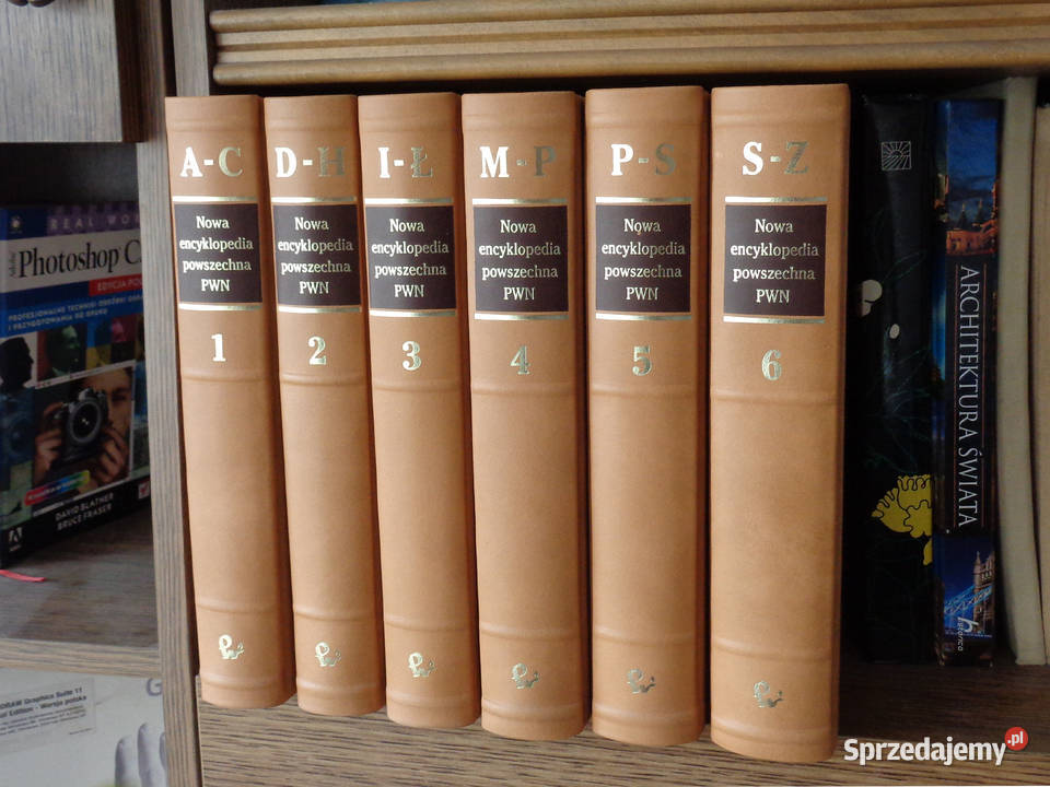 Nowa Encyklopedia Powszechna PWN 6 tomów Skóra encyklopedie, słowniki, leksykony