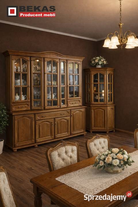PROMO Stylowa Dębowa Witryna 180 Dąb Orzech Zamość sprzedam