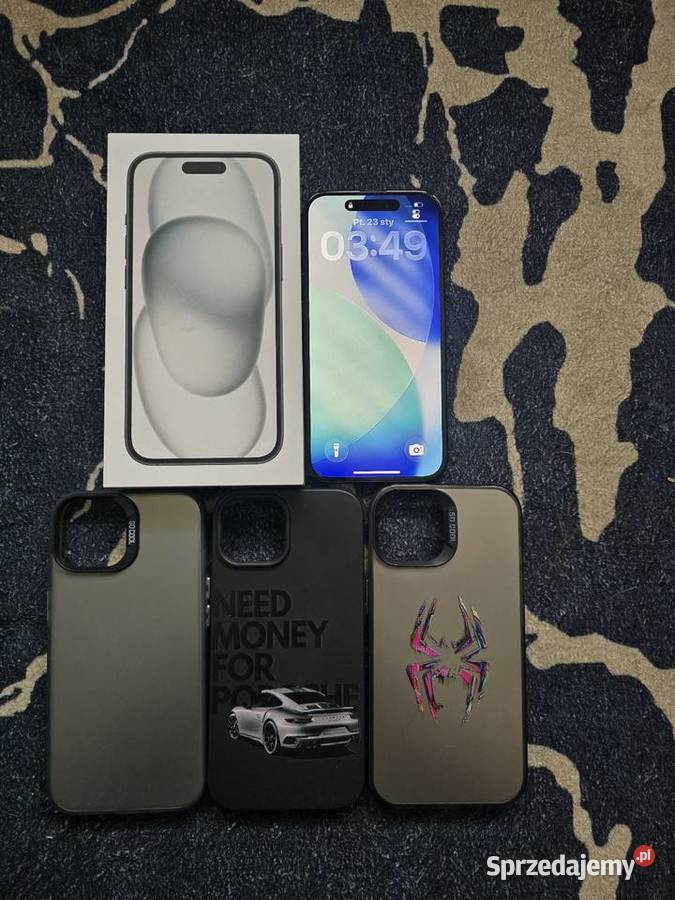 IPhone 15 128Gb Black kondycja 89 stan Nysa