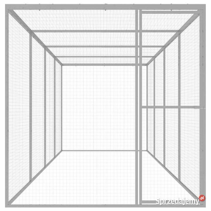 vidaXL Klatka kota 6 x 15 x 15 m stal