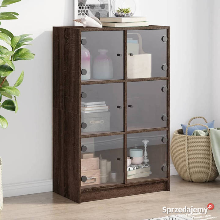 Szafka z drzwiczkami brązowy dąb 68x37x109