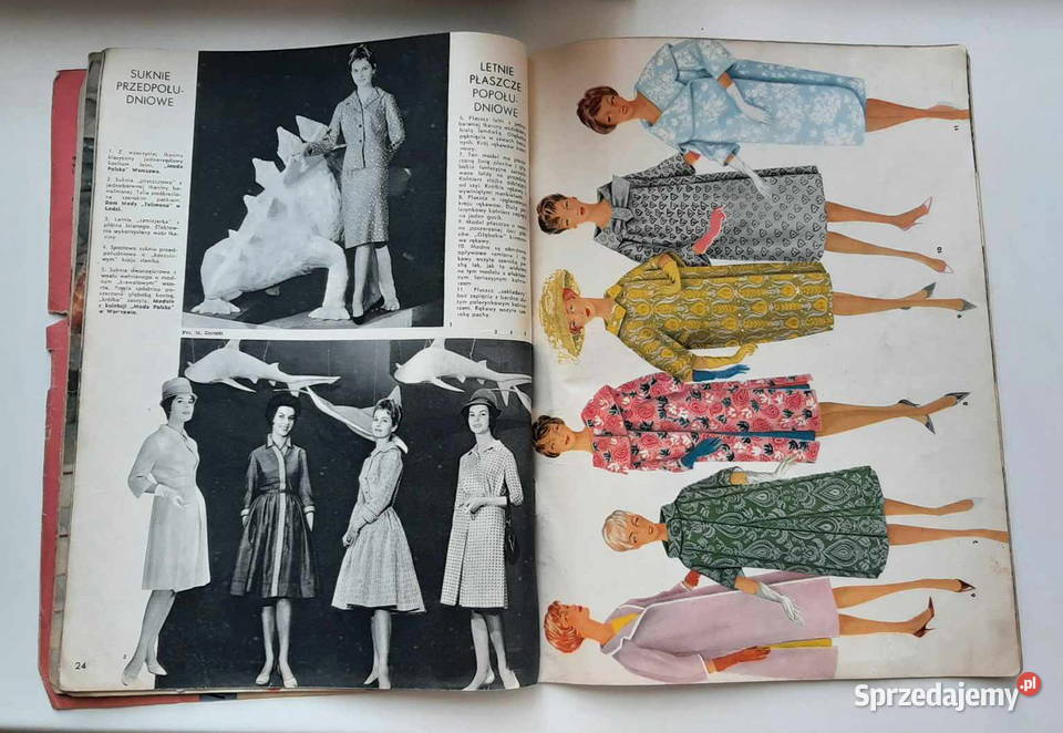 MODA PRL Moda czaspismo LATO60 i LATO 61 łódzkie Łódź