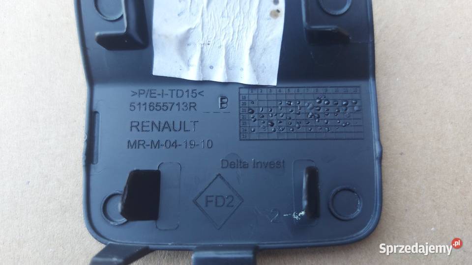 Dacia Sandero III 3 zaślepka zderzaka haka osobowe dolnośląskie Bolesławiec