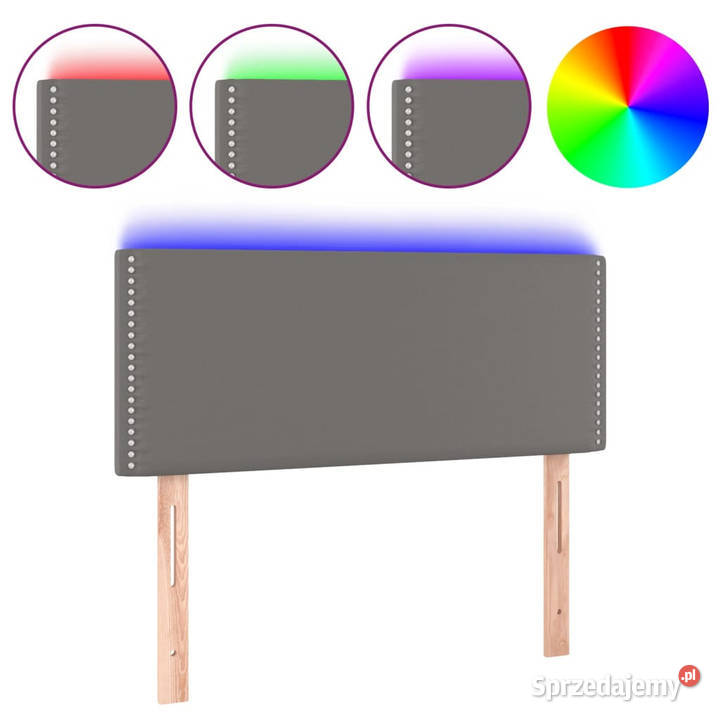 Zagłówek do łóżka z LED szary 90x5x7888 sztuczna Warszawa sprzedam