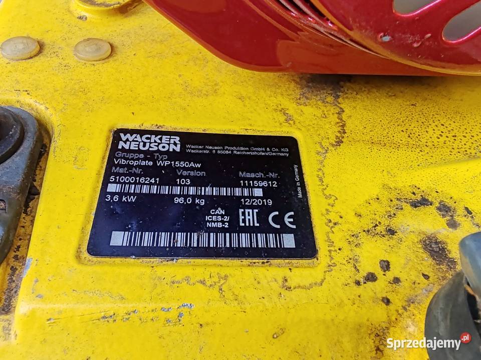 Wacker Neuson WP1550 małopolskie Podegrodzie