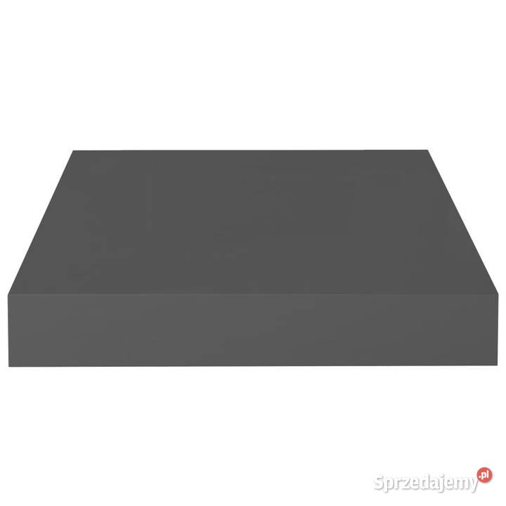 Półki ścienne 2 szare wysoki połysk 23x235x38 Warszawa