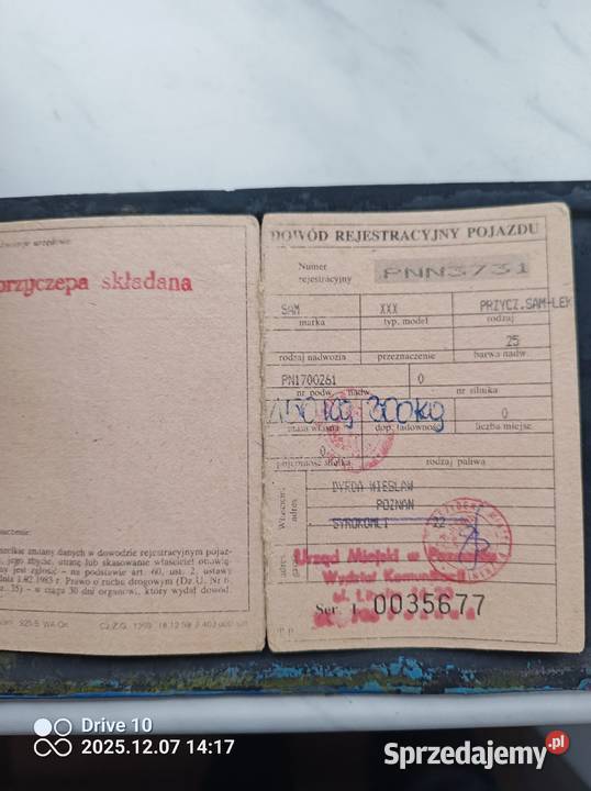 Przyczepka SAM pozostalosc Samro Sieradz sprzedam