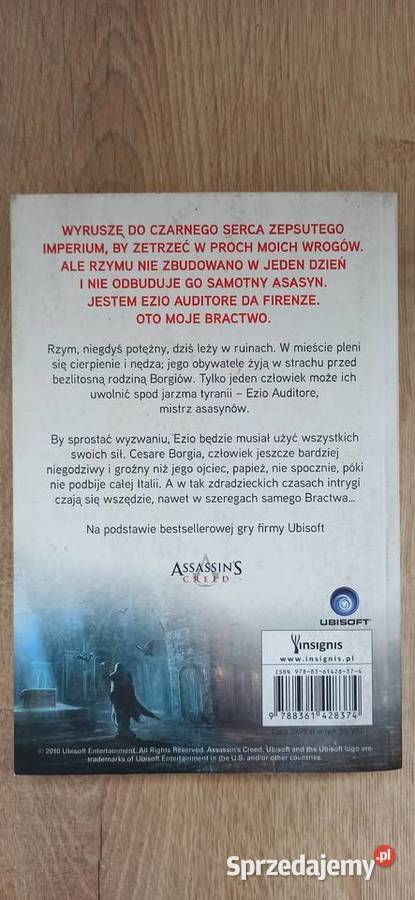 Assassins Creed Oliver Bowden 3 książki miękka Książki i Podręczniki małopolskie Kraków