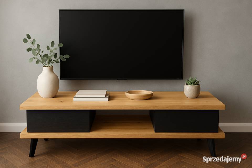 Szafka RTV Dębowa LOFT 100 Lite Drewno Różne RTV Warszawa