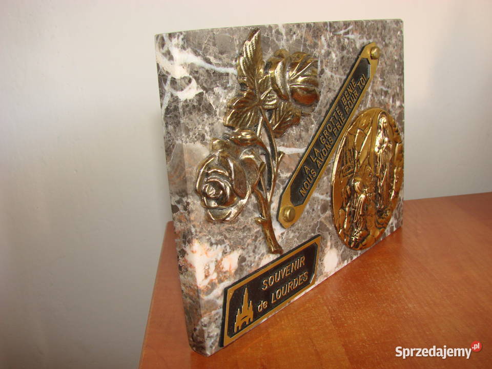 pamiątkowa płytka marmurowa z Lourdes Pruszcz Gdański