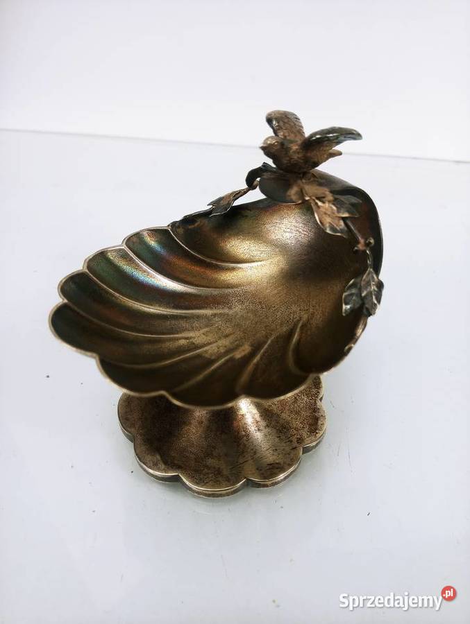 Solniczka Srebro pr 925 Ptaszek na Muszli lubuskie Nowa Sól