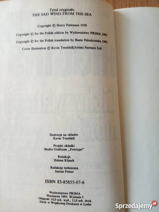 Cichy wiatr morza Jack Higgins 1993r wyd Proza i poezja śląskie Dąbrowa Górnicza