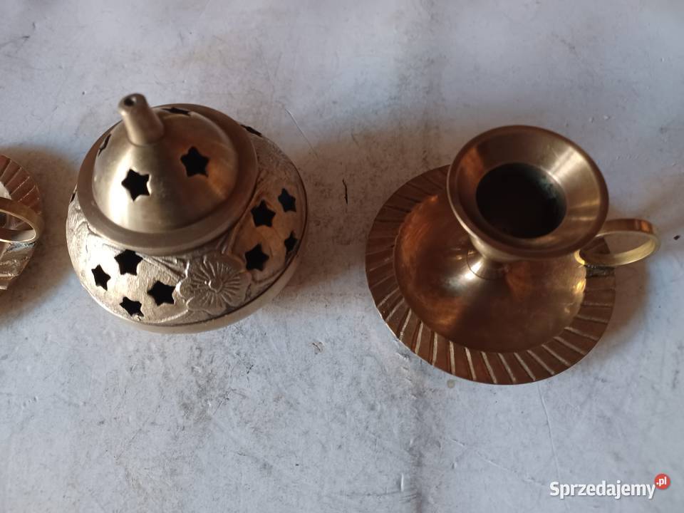 Komplet dwóch kaganków i kadzielnica Kolekcja Poznań sprzedam