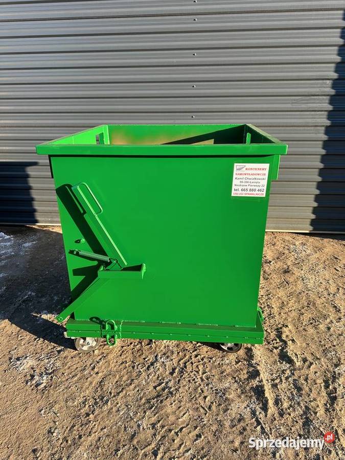 Kontener z otwieranym dnem samowyładowczy 1m3 na