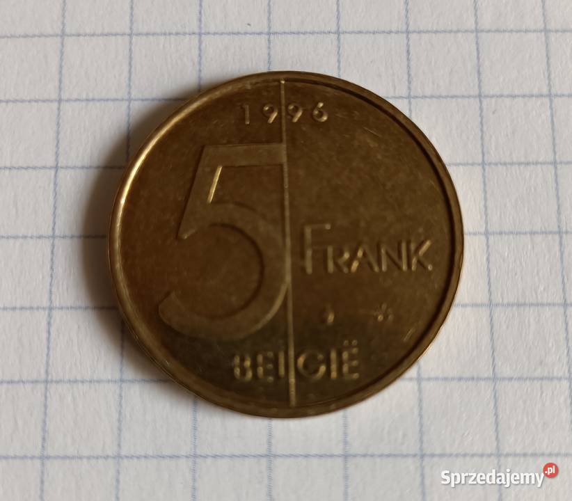5 FRANKÓW 1996 BELGIA BELGIE Piszczac