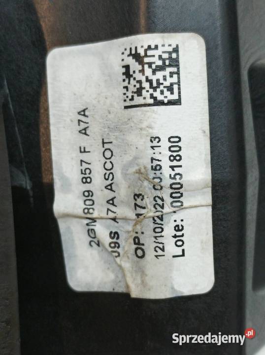 KLAPKA WLEWU PALIWA 2GM809857F VW Volkswagen osobowe sprzedam