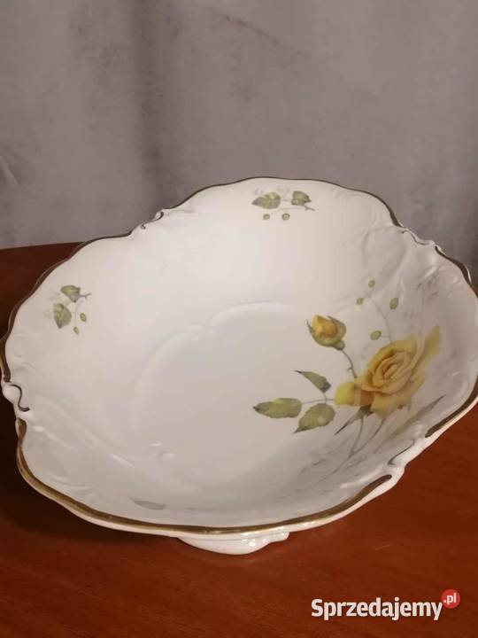 Duży Półmisek Owalny Róża Wałbrzych PRL dolnośląskie