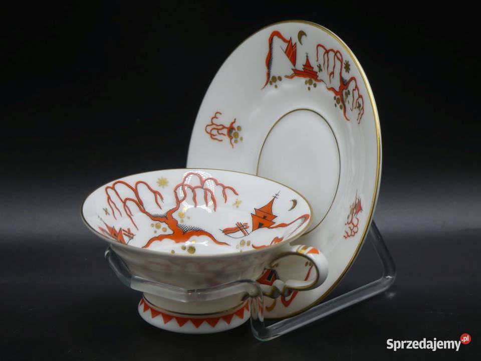 Piękny witrynowy komplet do mokki Rosenthal Poznań