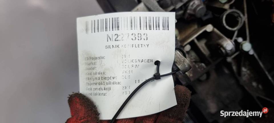 SILNIK KOMPLETNY VOLKSWAGEN GOLF IV AQM Pozostałe Lipno