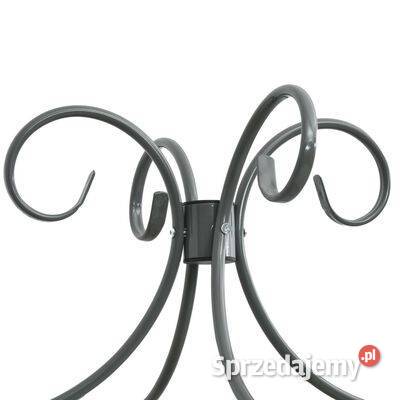 vidaXL Rama łóżka z baldachimem szara metalowa