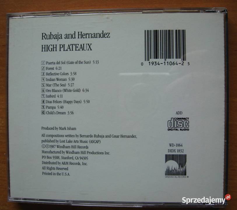 Rubaja And Hernandez High Plateaux Windham Hill Kępice sprzedam