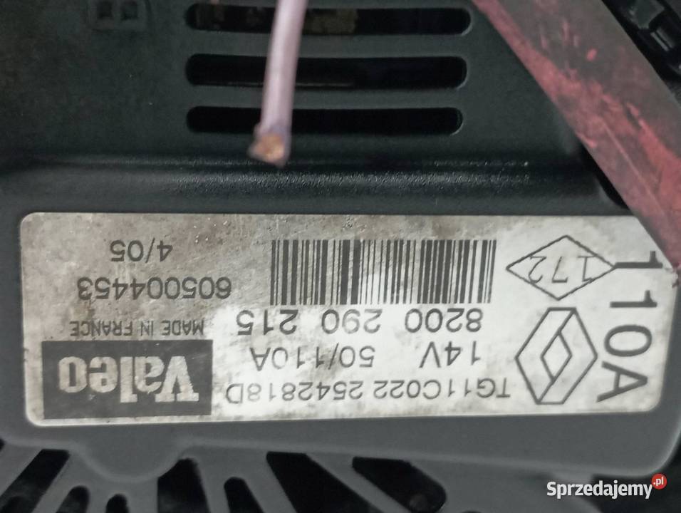 ALTERNATOR 8200290215 20 16V Renault Scenic II