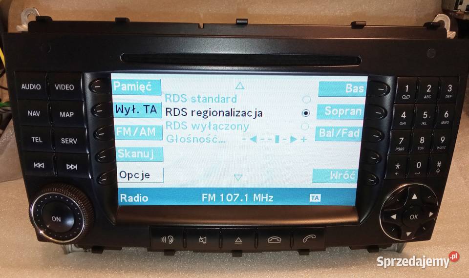 Radio Nawigacja MENU W169 W245 Sprinter Comand Radioodtwarzacze wielkopolskie