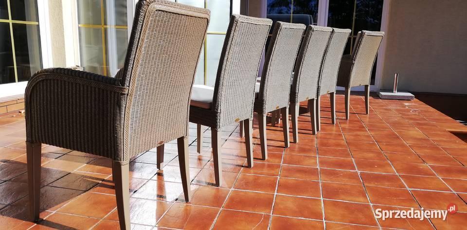 Krzesło fotel rattanowe komplet Lloyd Loom Garwolin