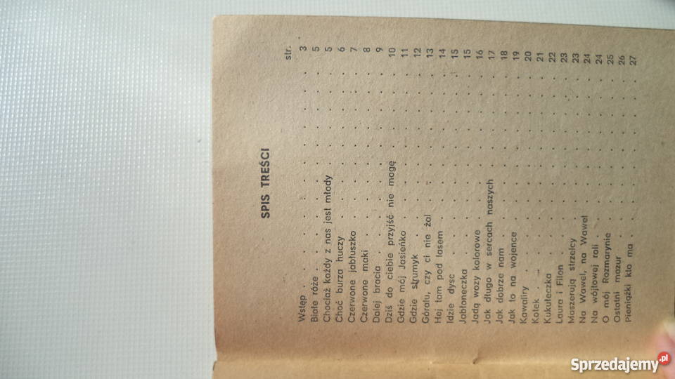 Zbiór Piosenek Towarzyskich Zakroczyn 1982 Rok wydania 1982 Łódź sprzedam