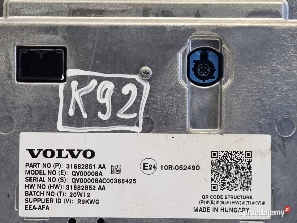 Volvo XC60 II V60 II V90 S90 XC90 II WYŚWIETLACZ Nawigacje fabryczne Chełm