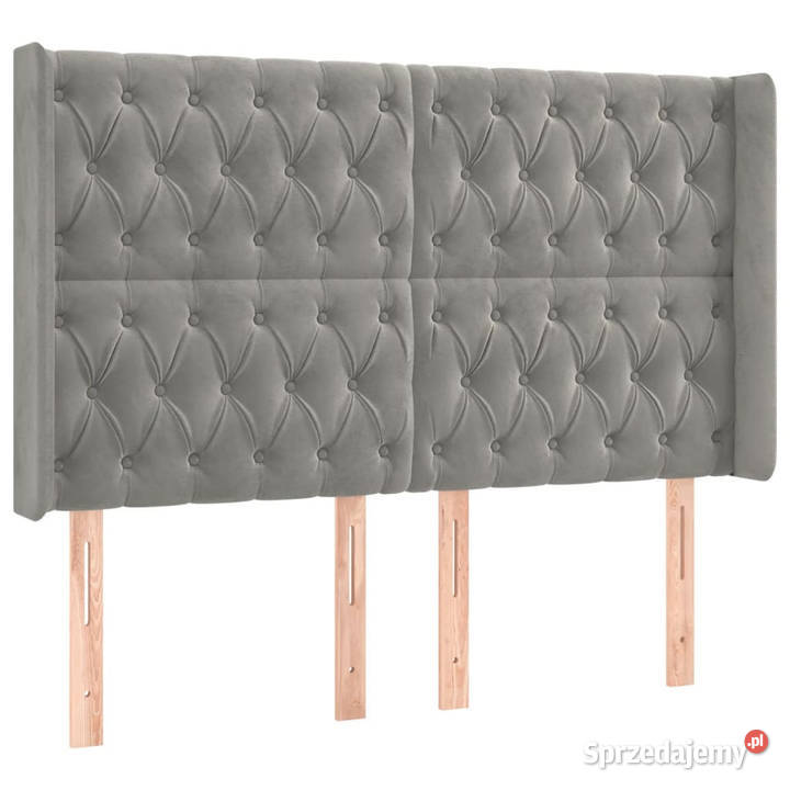 Zagłówek do łóżka z LED jasnoszary 147x16x118128 Warszawa sprzedam