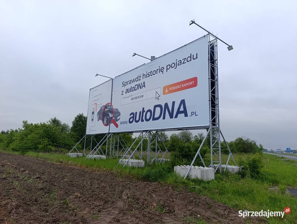 Konstrukcja bilbord REKLAMA autostrada Czarny Las