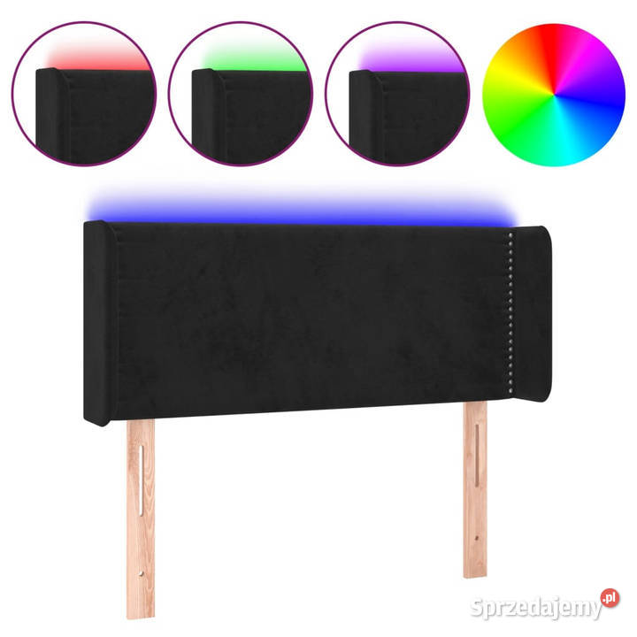 Zagłówek do łóżka z LED czarny 93x16x7888 Warszawa sprzedam