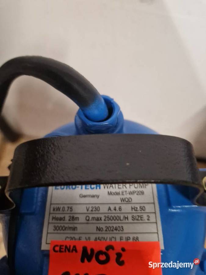 Pompa powierzchniowa Eurotech 3750 wat Etwp209 Głogowa sprzedam